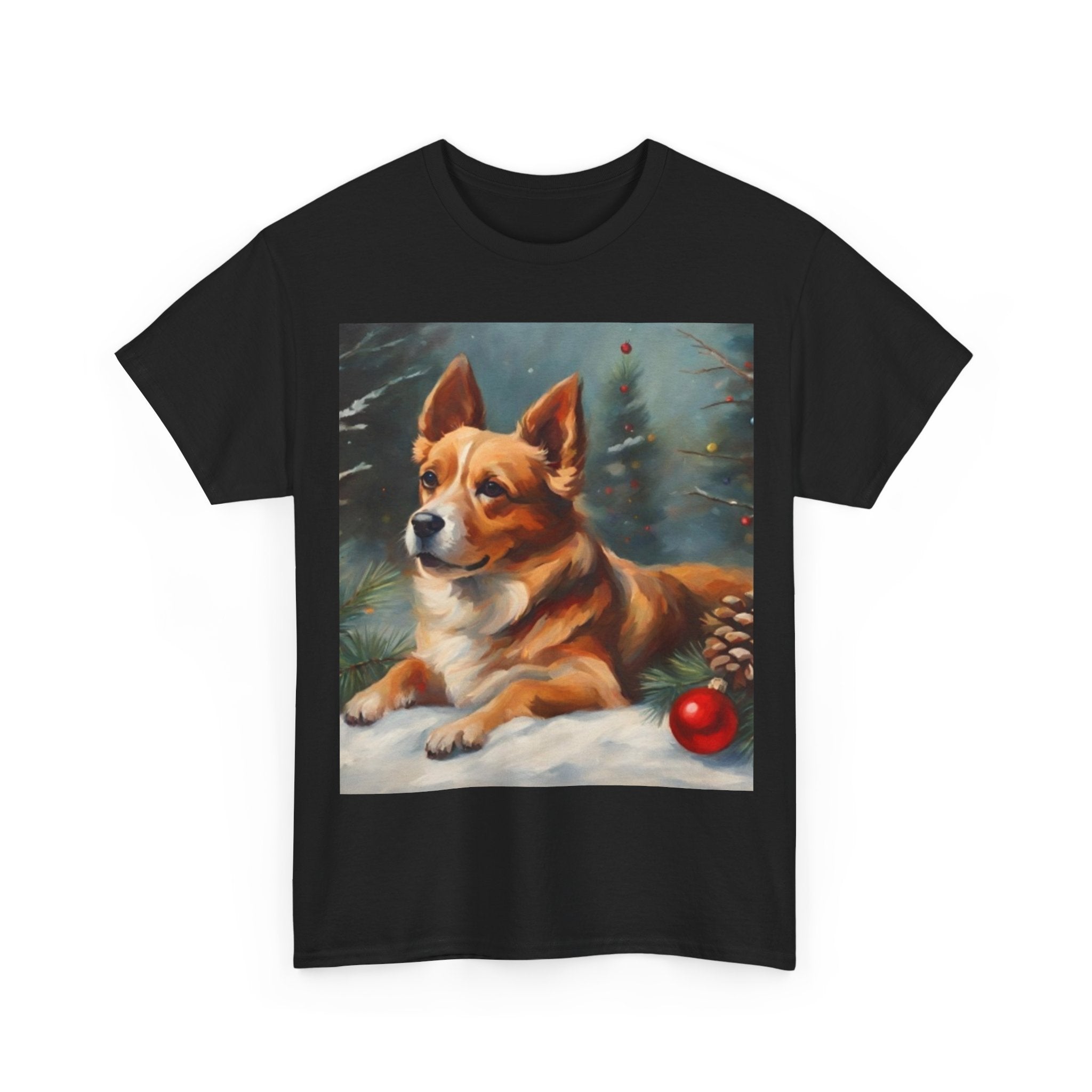 Corgi Christmas Tee — Festive Holiday Dog Shirt with Ornament