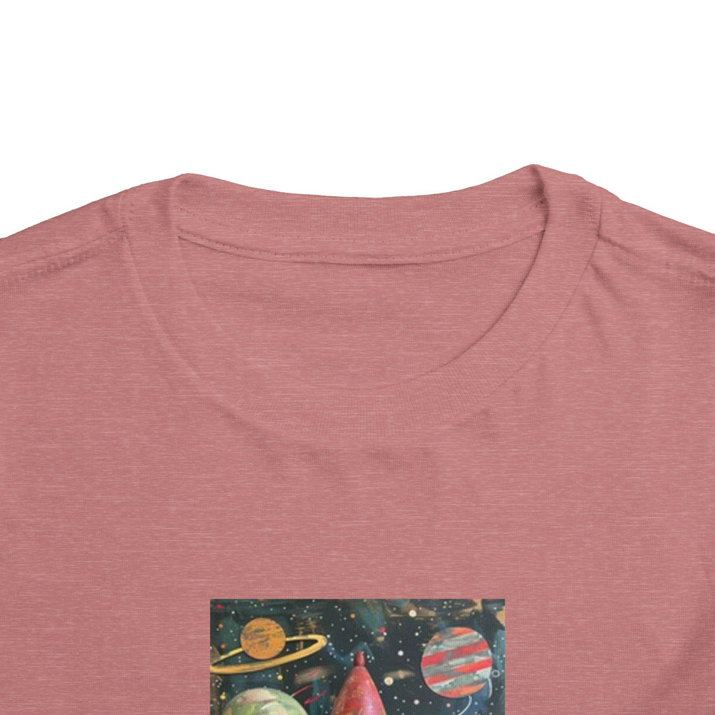 Toddler Rocket Tee - Colorful Space Rocket Kids T-Shirt for Little Astronauts