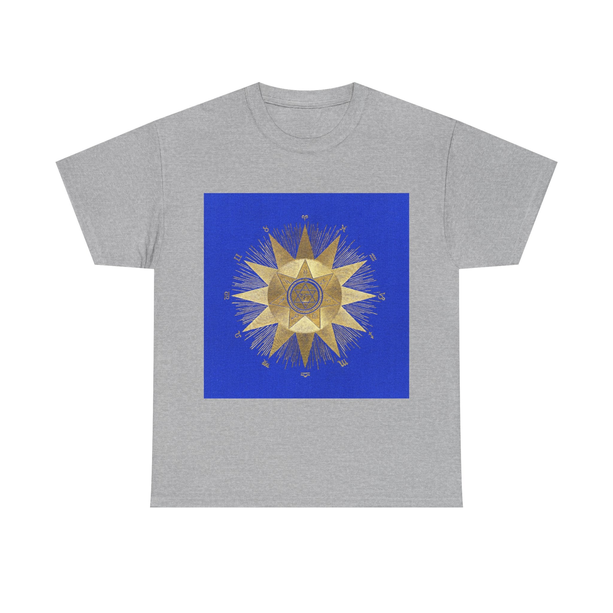 Gold Sunburst Compass T‑Shirt — Nautical Star Graphic Tee