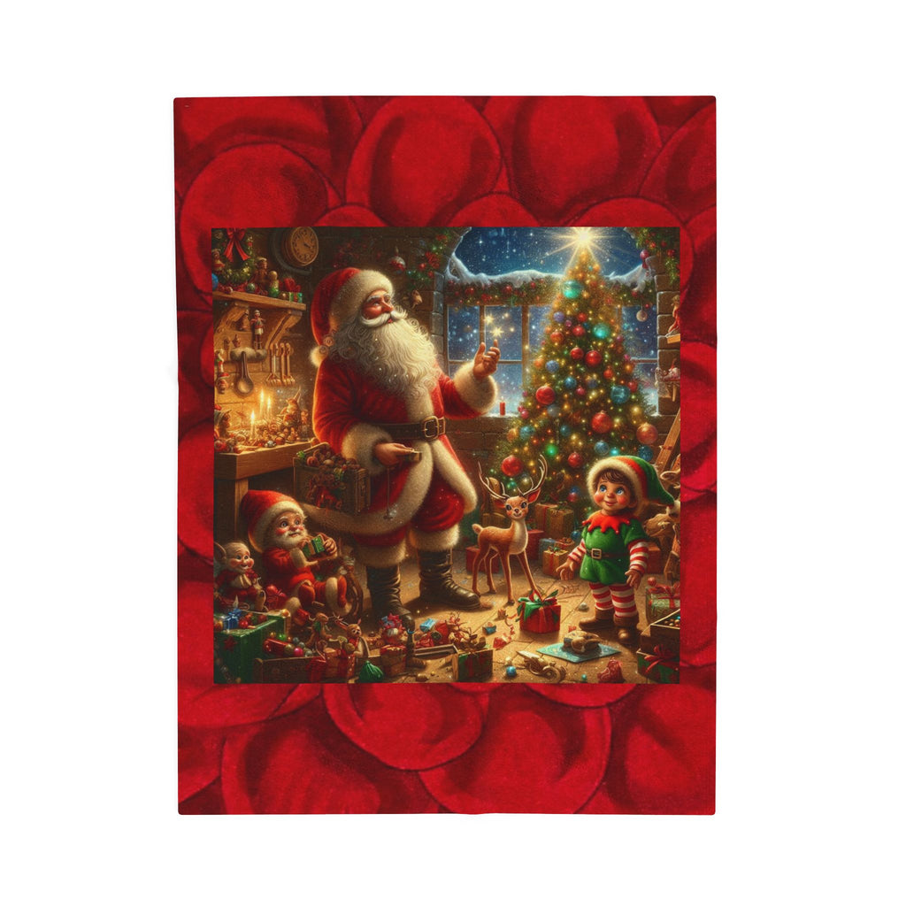 Santa Claus Workshop Plush Blanket