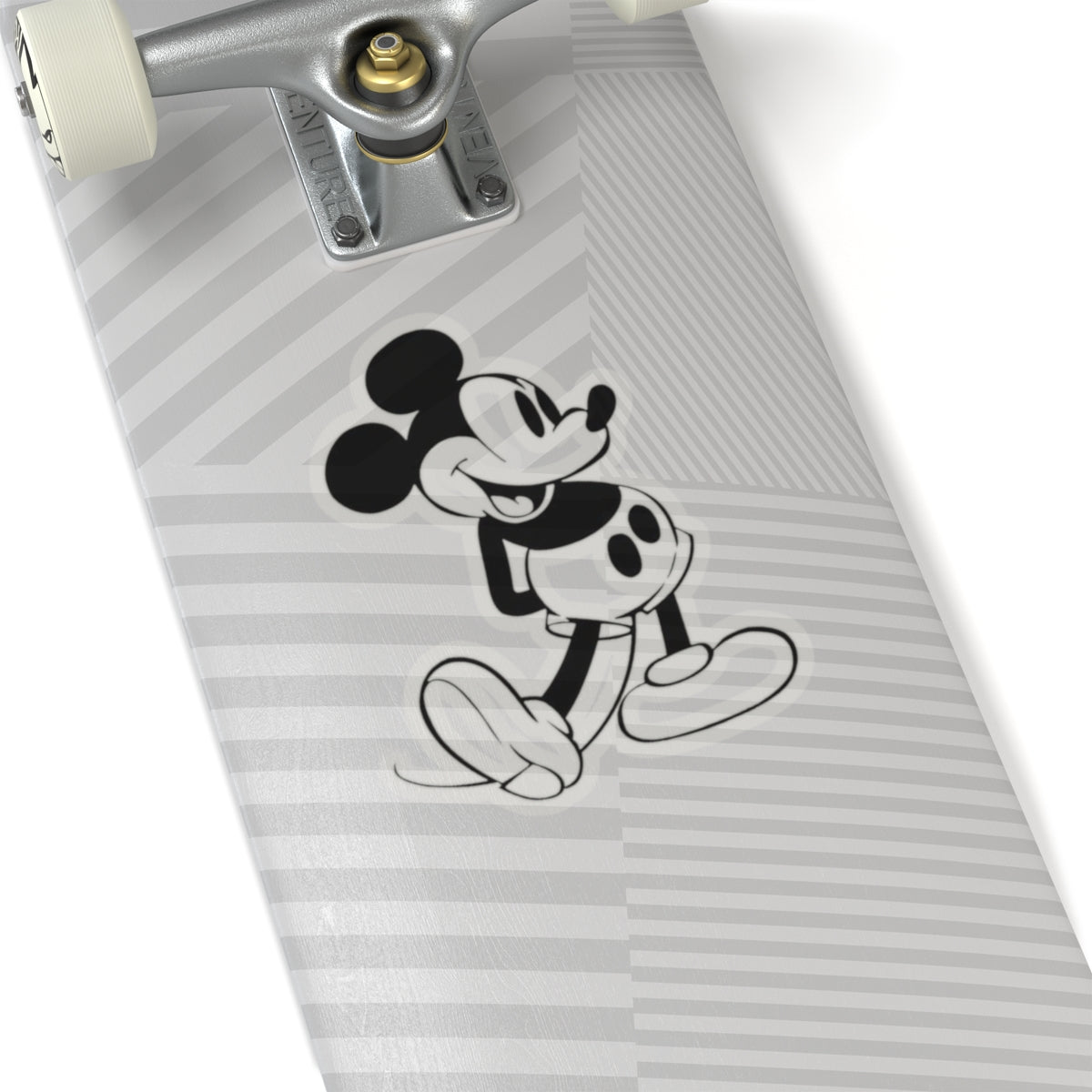 Vintage Cartoon Mouse Sticker — Retro Black & White Kiss-Cut Decal for Laptops, Water Bottles, and Scrapbooks