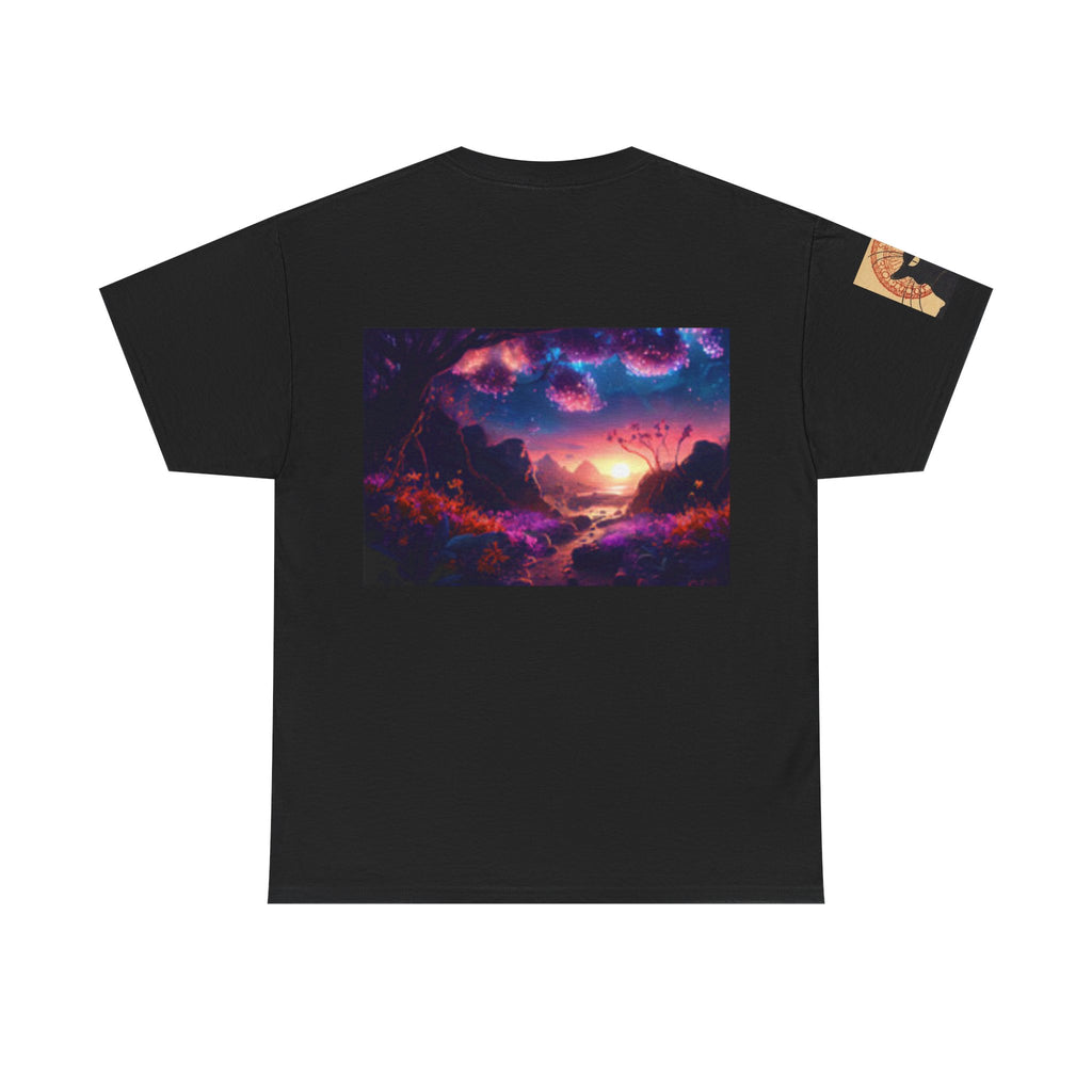 Mythic Ocean Goddess T-Shirt — Fantasy Beautiful Woman & Sunset Landscape