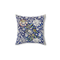 Floral William Morris–Style Navy Decorative Pillow