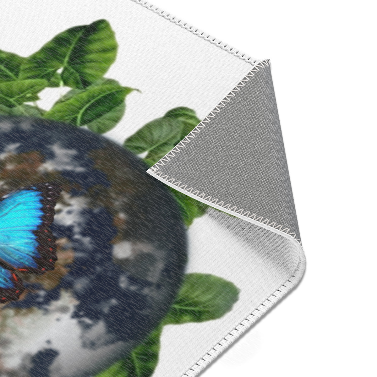 Earth Day & Earth Facts  Butterfly Planet Leaves Area Rug