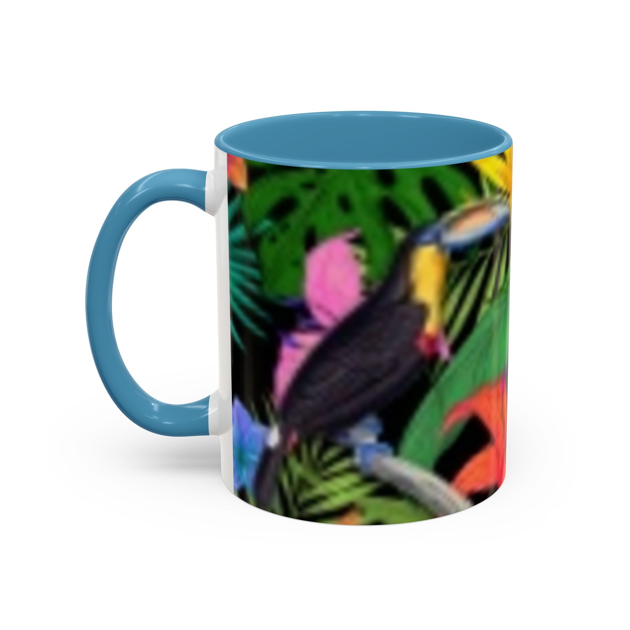 Tropical Floral Coffee Mug — Colorful Paradise Accent Mug (11/15 oz)