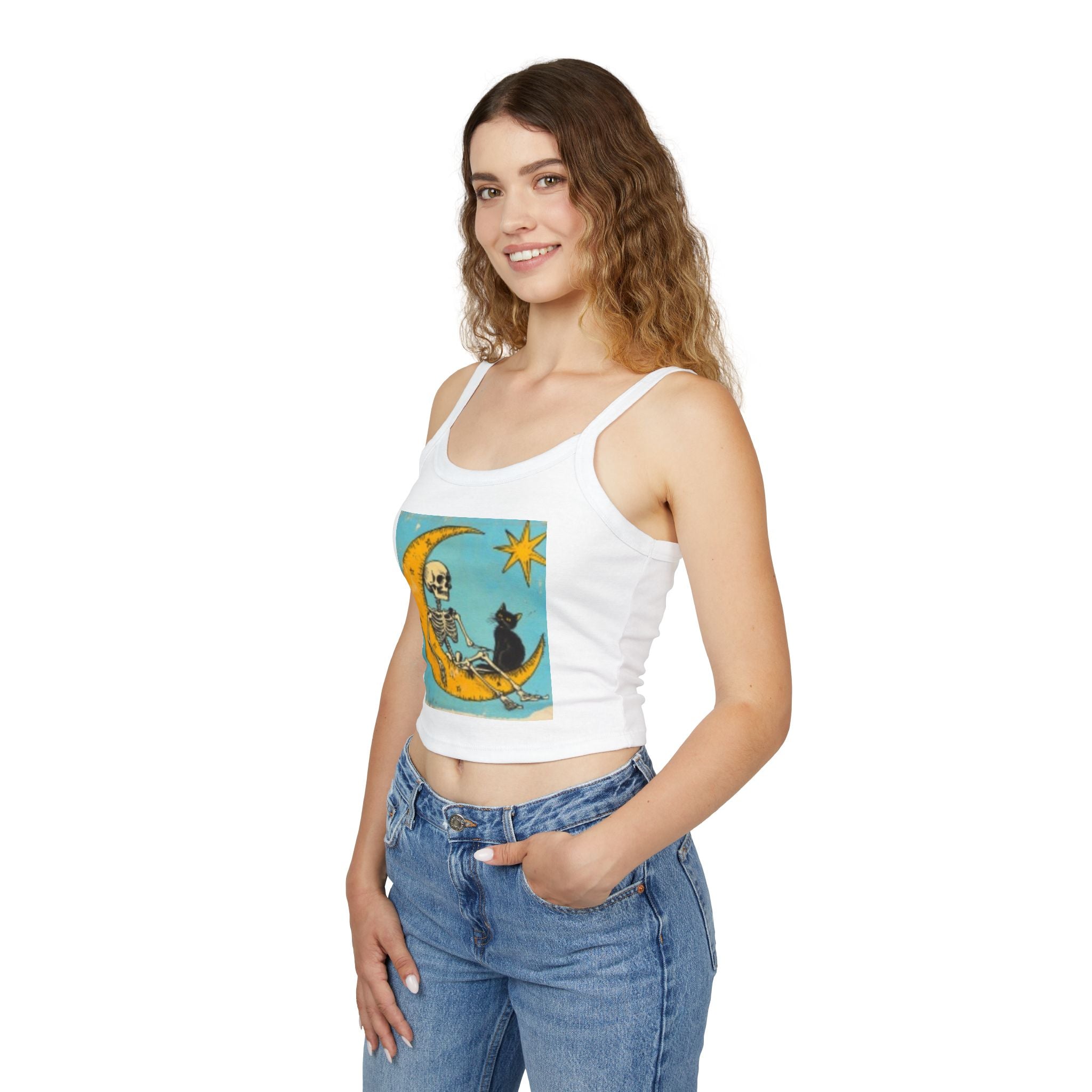 Celestial Skull & Cat Moon Tank
