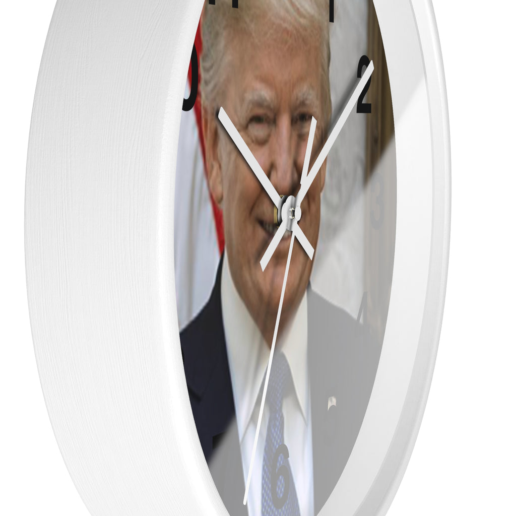 Wall Clock President Donald Trump 47th President AMERICA