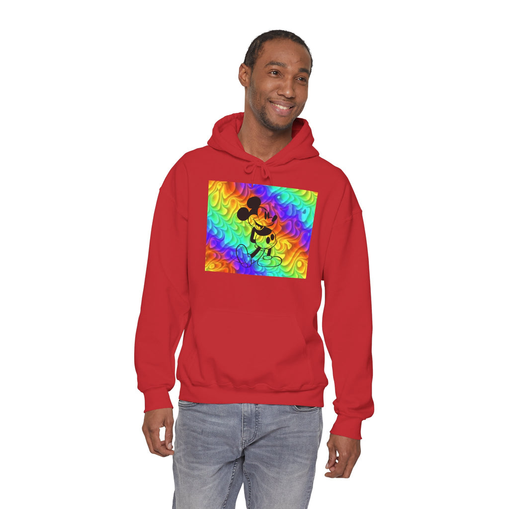 Mickey Mouse Rainbow Colors Unisex Heavy Blend Hooded Sweatshirt Warm & Cozy