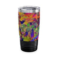 20oz Floral Ringneck Tumbler — Colorful Psychedelic Flower Travel Mug