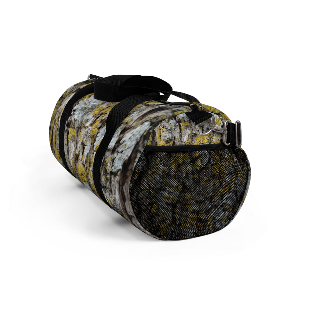 Lichen Bark Print Duffel Bag – Nature-Inspired Travel Gear