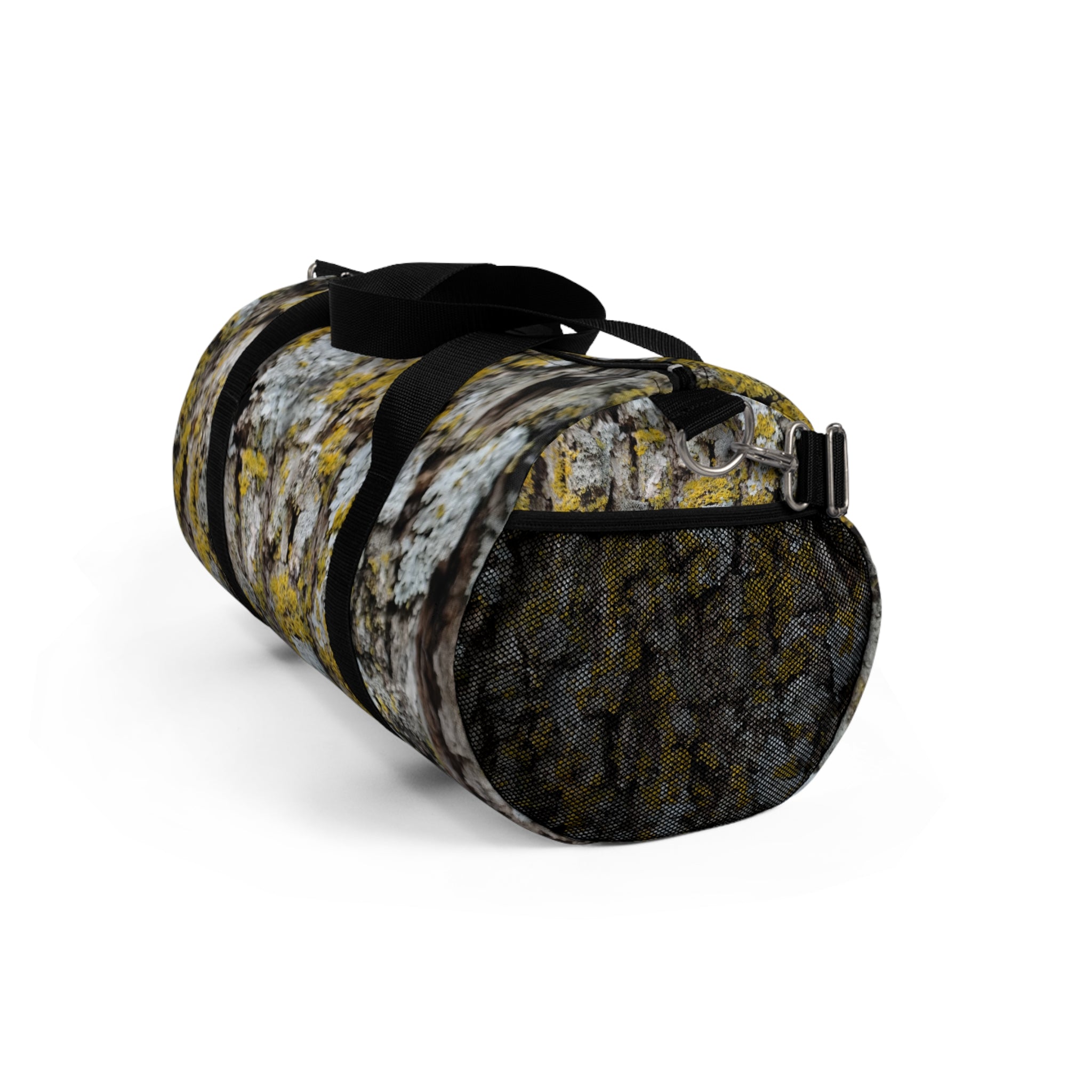 Lichen Bark Print Duffel Bag – Nature-Inspired Travel Gear