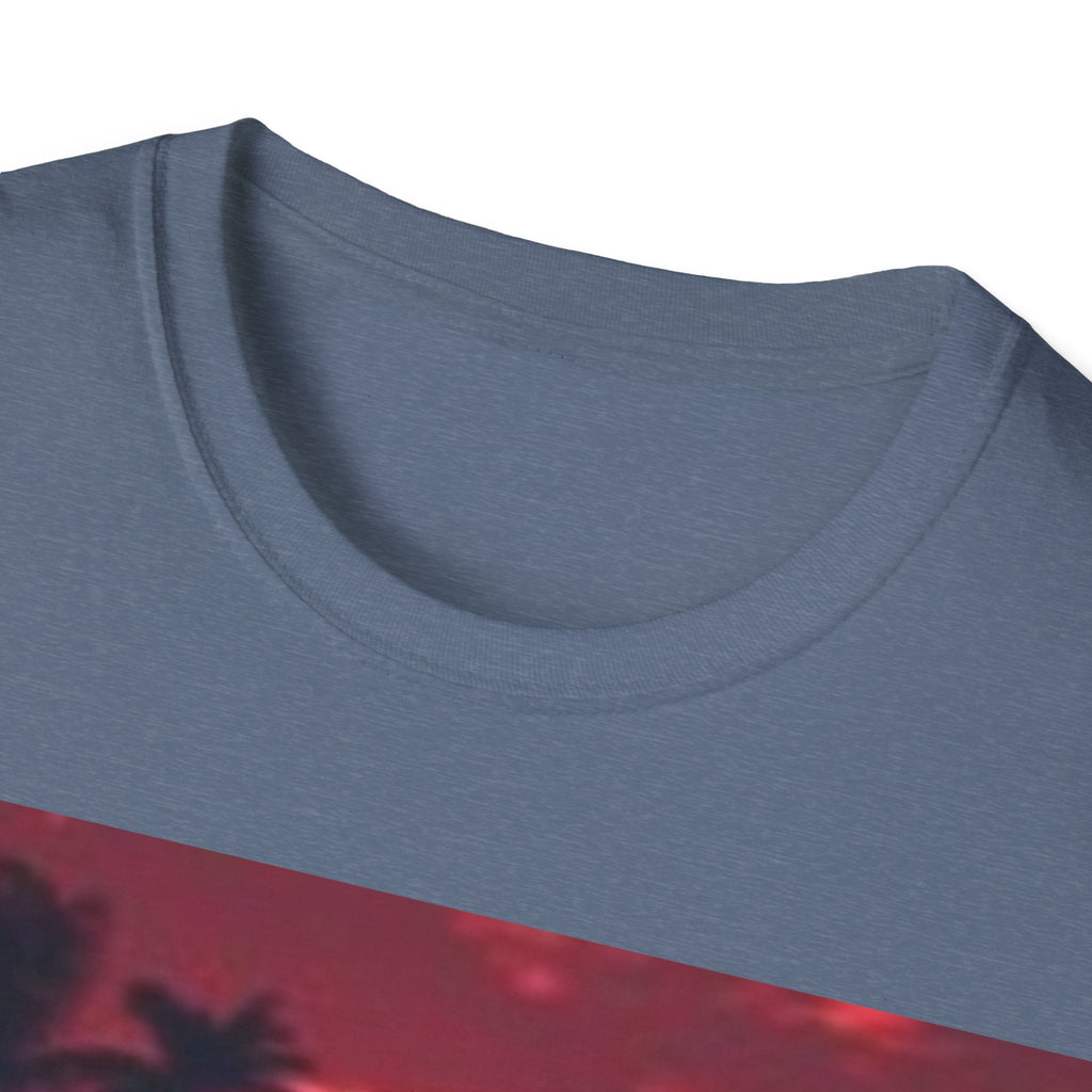Retro Sunset T-Shirt — Tropical Palm Beach Sunset Graphic