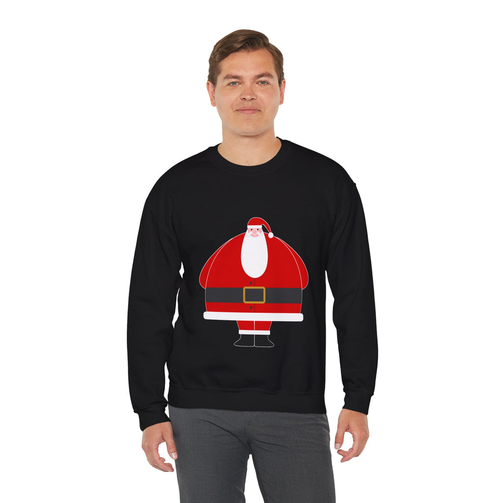 Santa Graphic Sweatshirt — Cute Holiday Christmas Crewneck