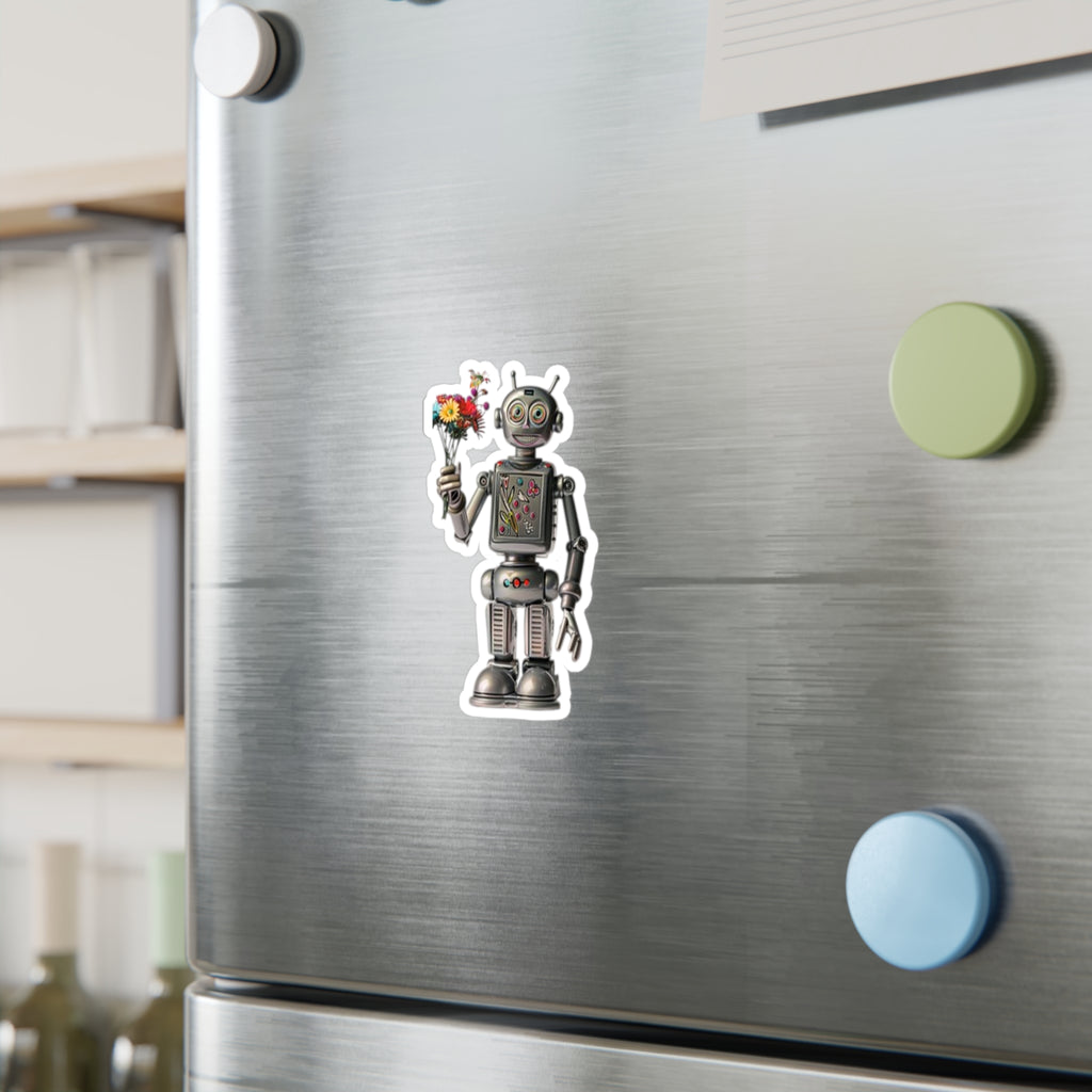 Robot Vinyl Decal — Custom Portrait Sticker for Cars, Laptops & Windows
