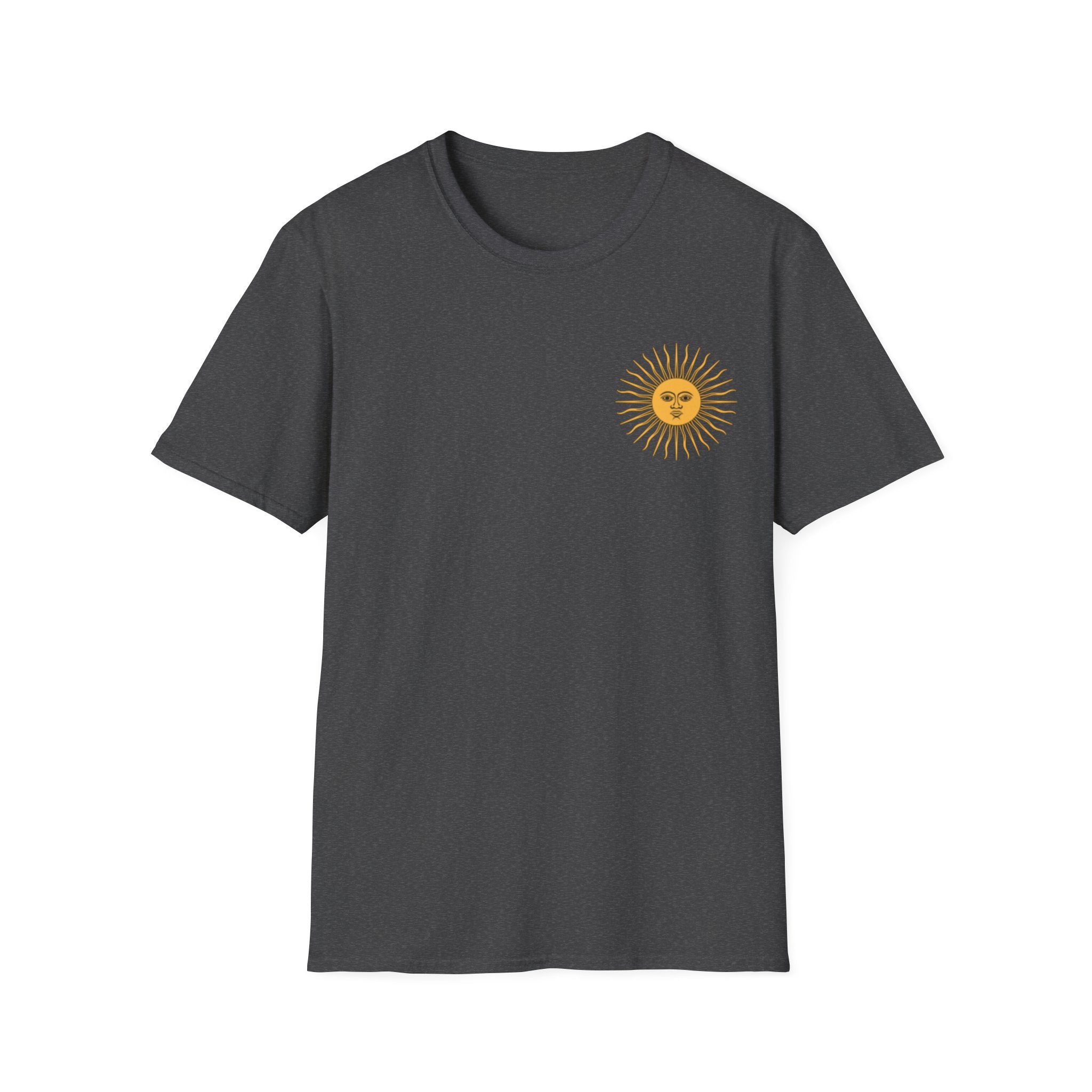 Sun Face Pocket Tee with Abstract Red Fox Back Print