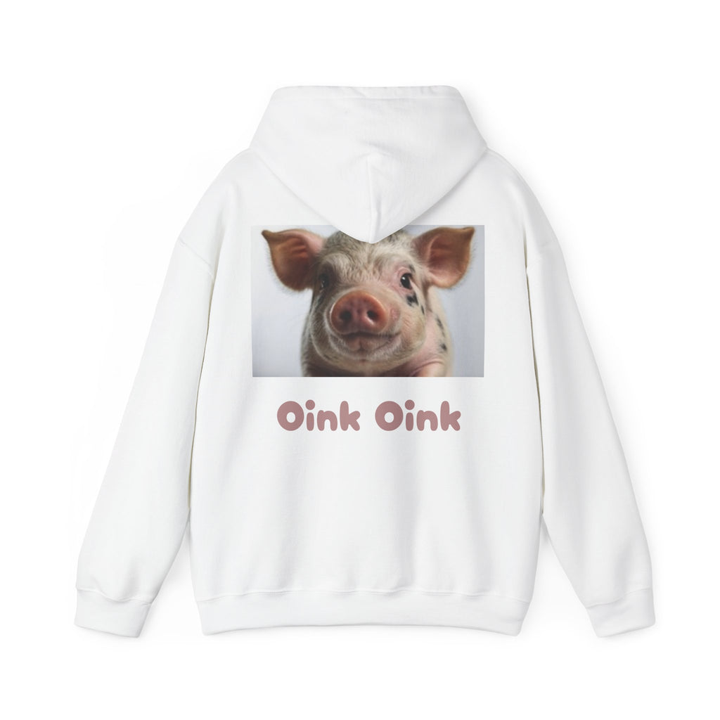 Smiling Pig Photo Hoodie — Cute Farm Animal Graphic Sweatshirt