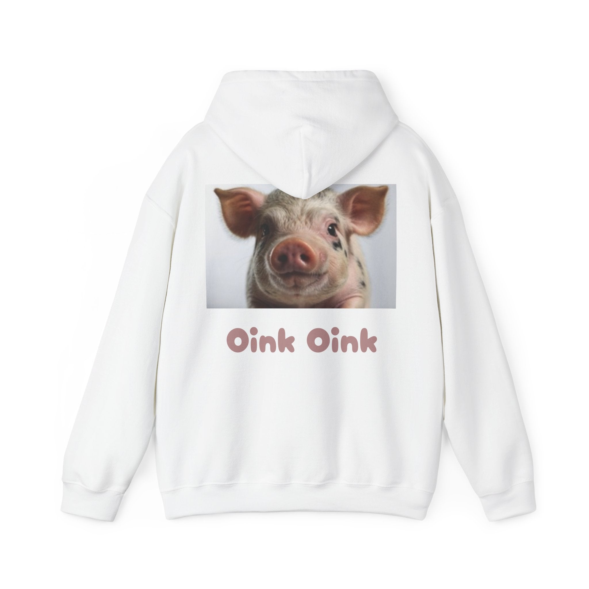Smiling Pig Photo Hoodie — Cute Farm Animal Graphic Sweatshirt