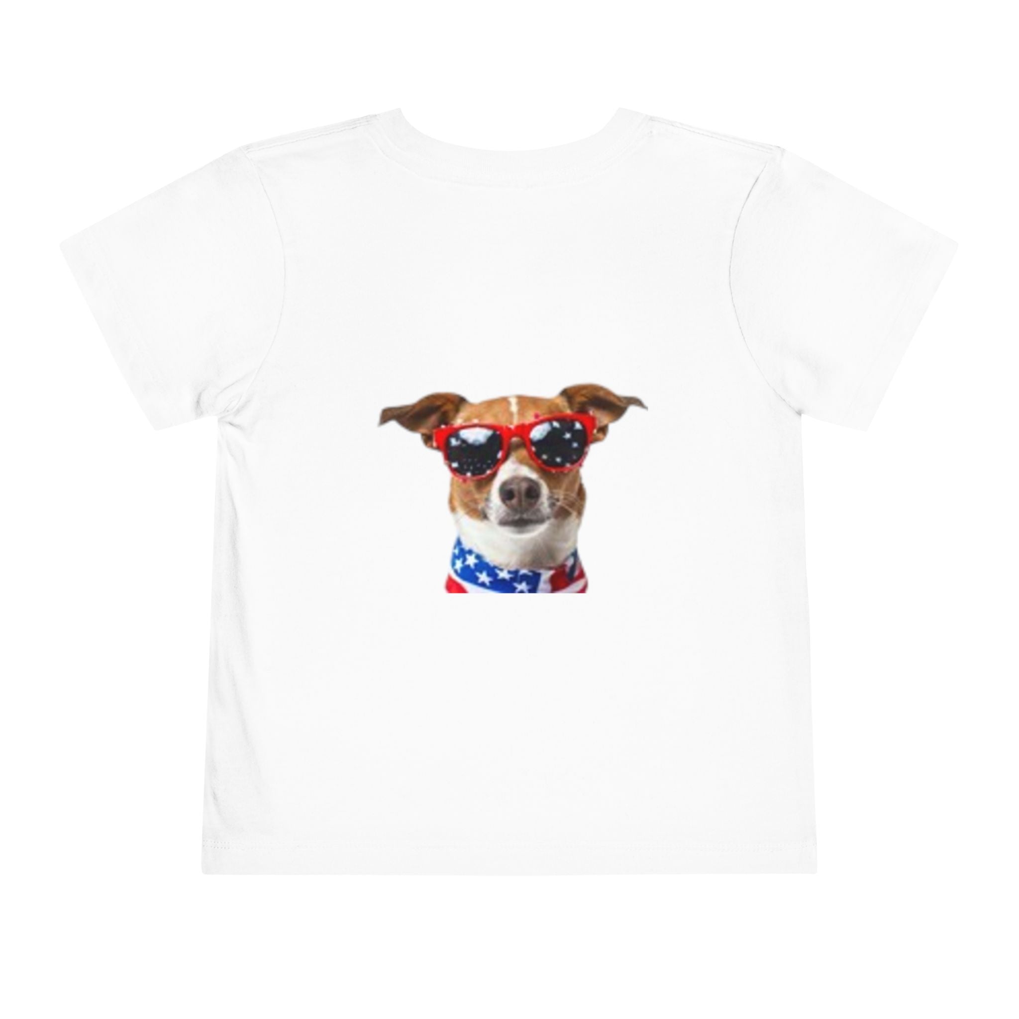 Toddler Tee with Patriotic Portrait & Flag Graphic