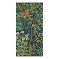Vintage Botanical Beach & Bath Cotton Towel — Pheasant & Floral Garden Print