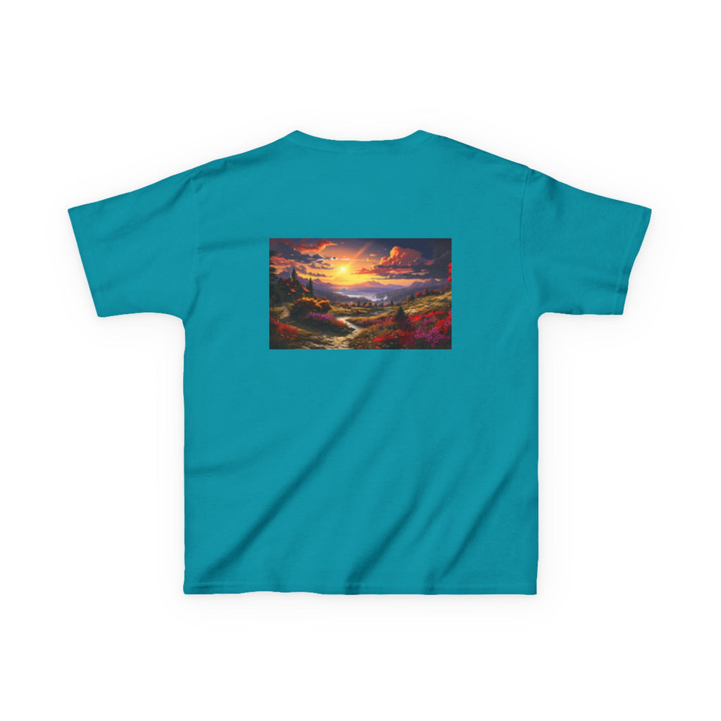 Kids Kingfisher & Butterfly T‑Shirt — Colorful Bird Nature Tee for Children