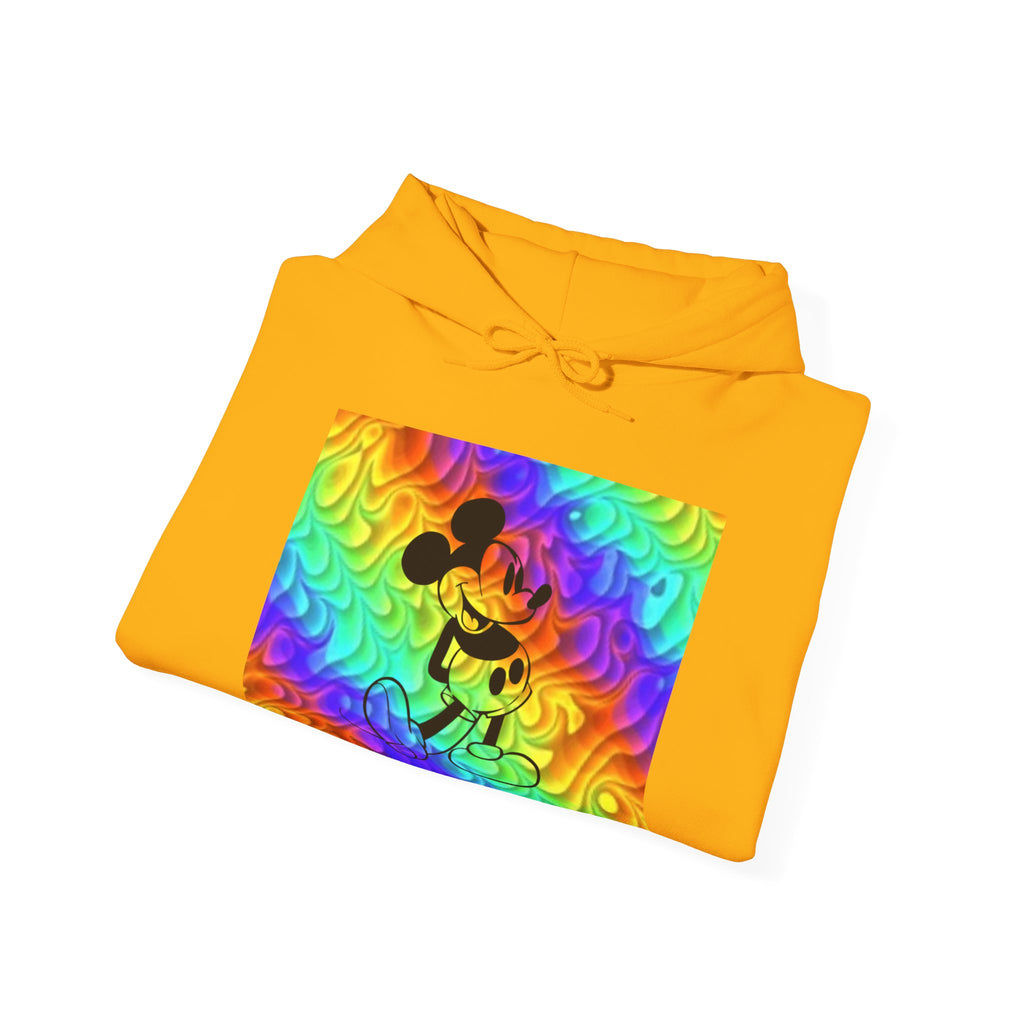 Mickey Mouse Rainbow Colors Unisex Heavy Blend Hooded Sweatshirt Warm & Cozy