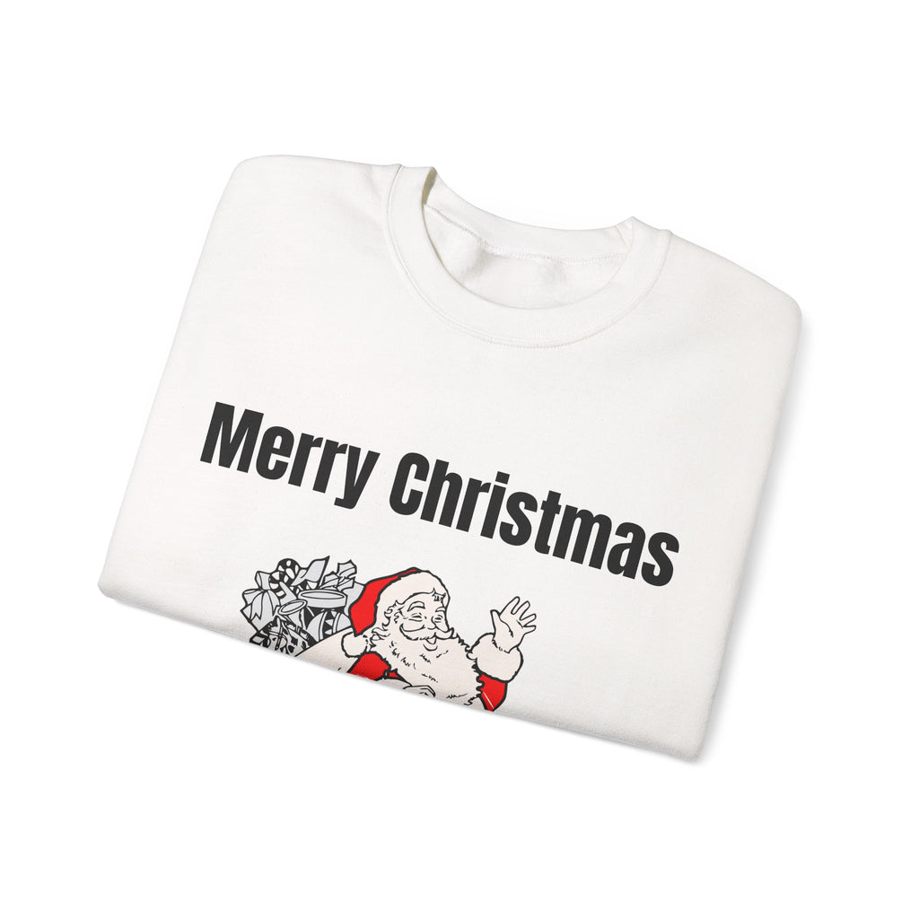 Christmas Santa Sweatshirt — Vintage Santa with Gifts Holiday Crewneck