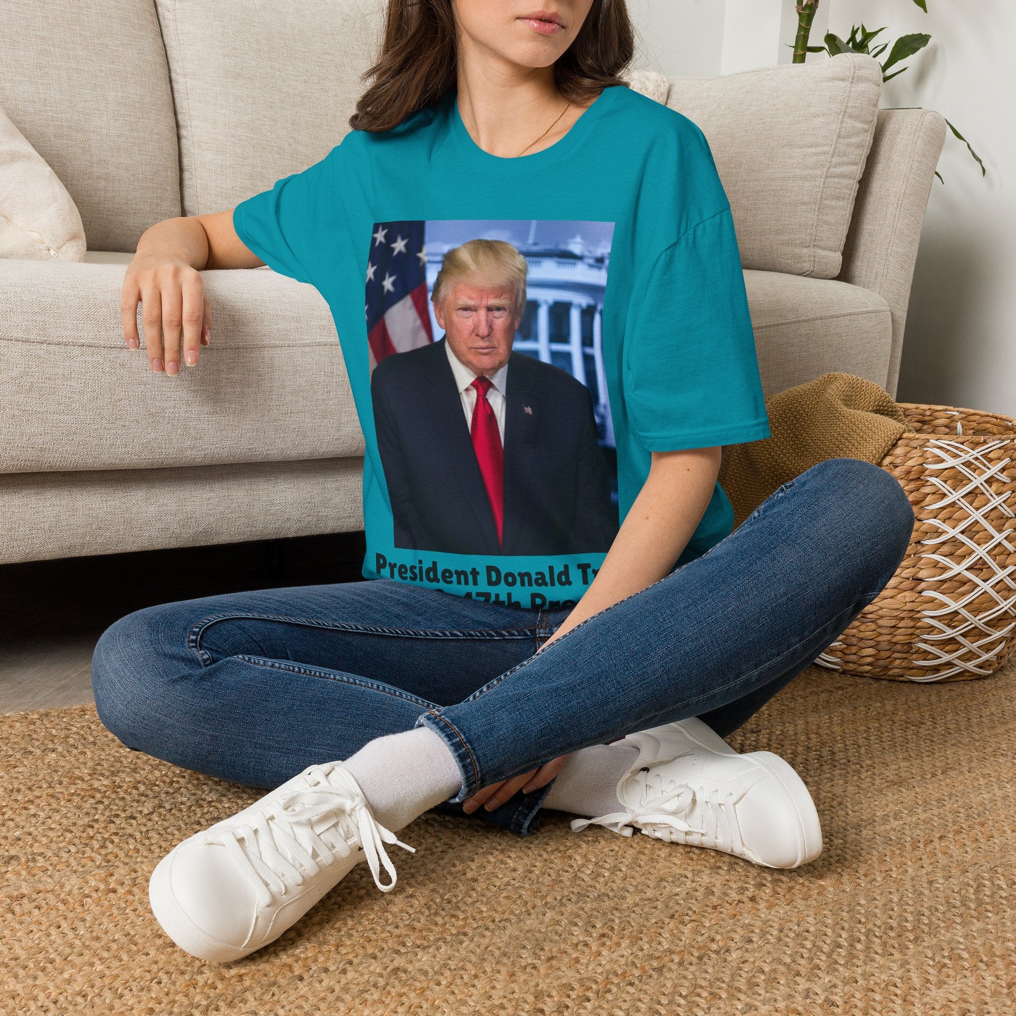 Camiseta del presidente Donald J TRUMP — Camiseta con la bandera patriótica