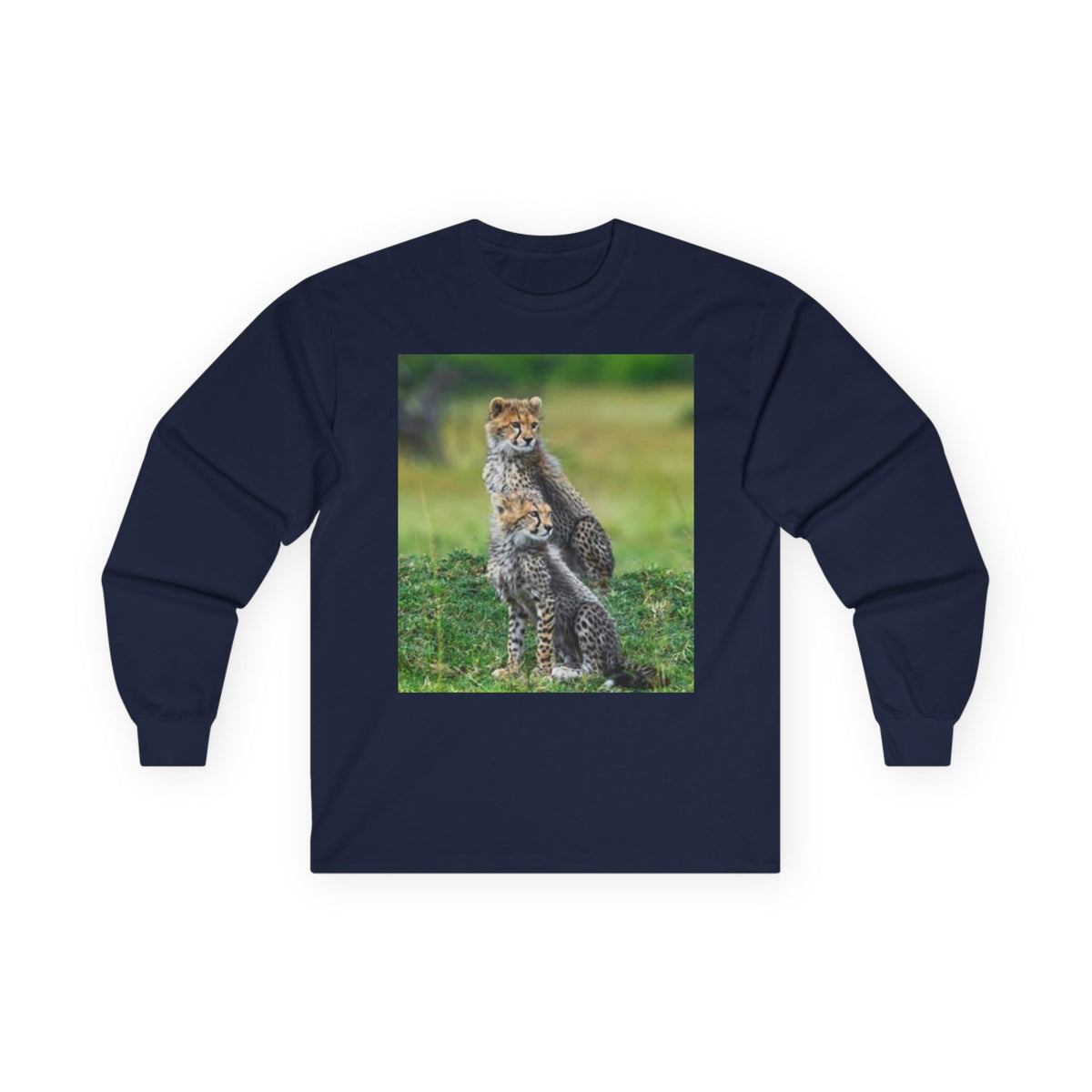 Cheetah Cubs Photo Long Sleeve Tee
