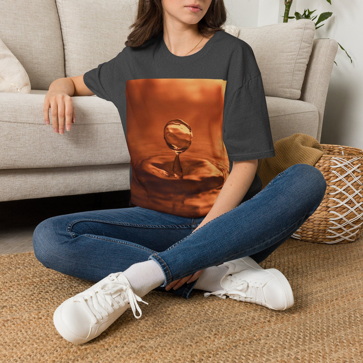 Droplet of Water in Lake Unisex Softstyle T-Shirt