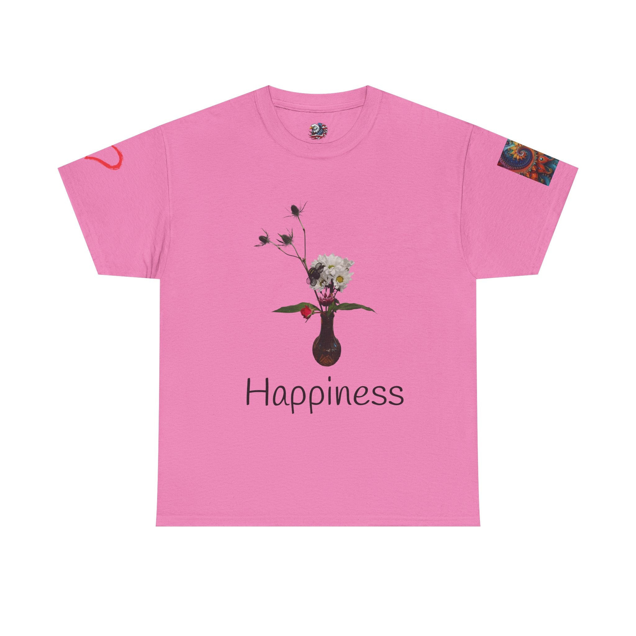 Floral Vase Graphic T-shirt — Minimal Botanical Bouquet T-Shirt