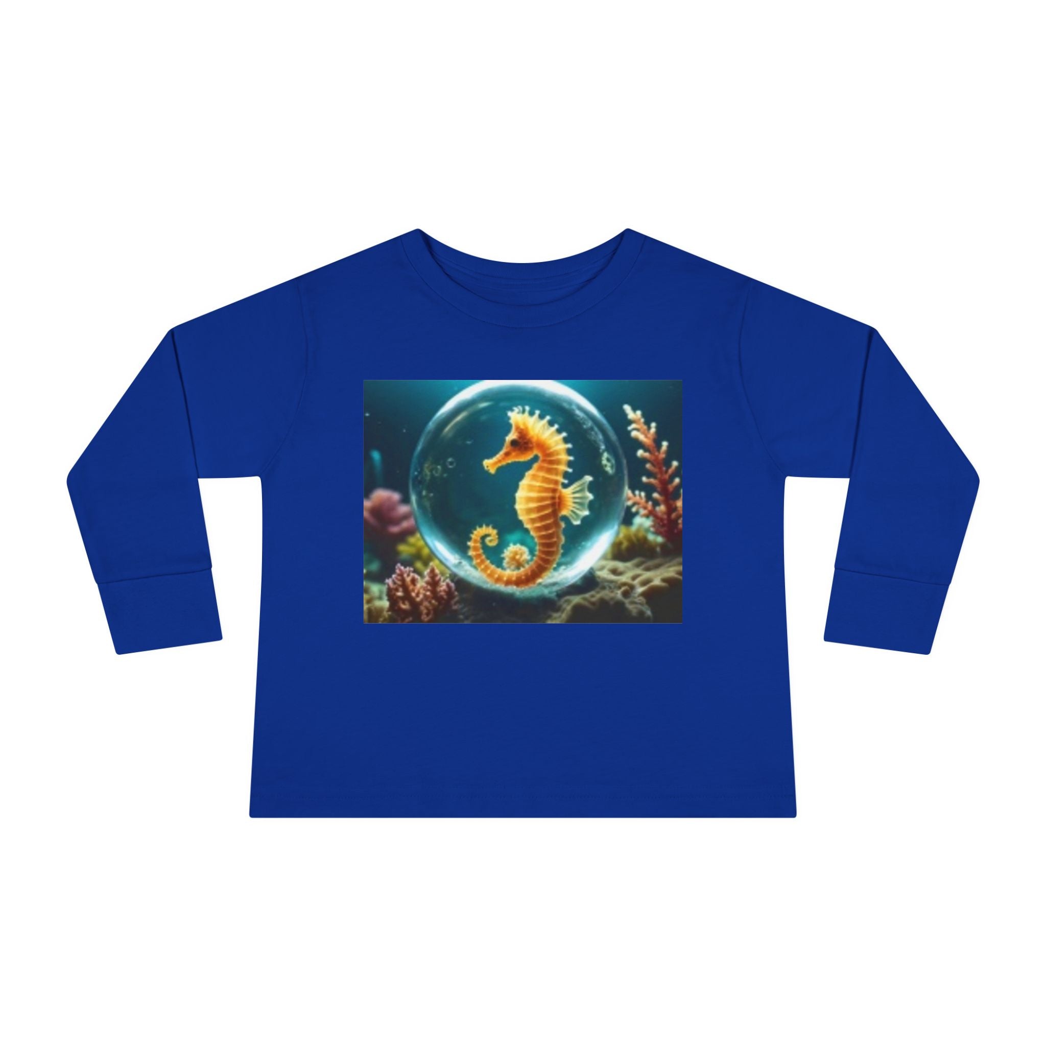 Toddler Long Sleeve T-shirt Seahorse & Clown fish and other colorful fish