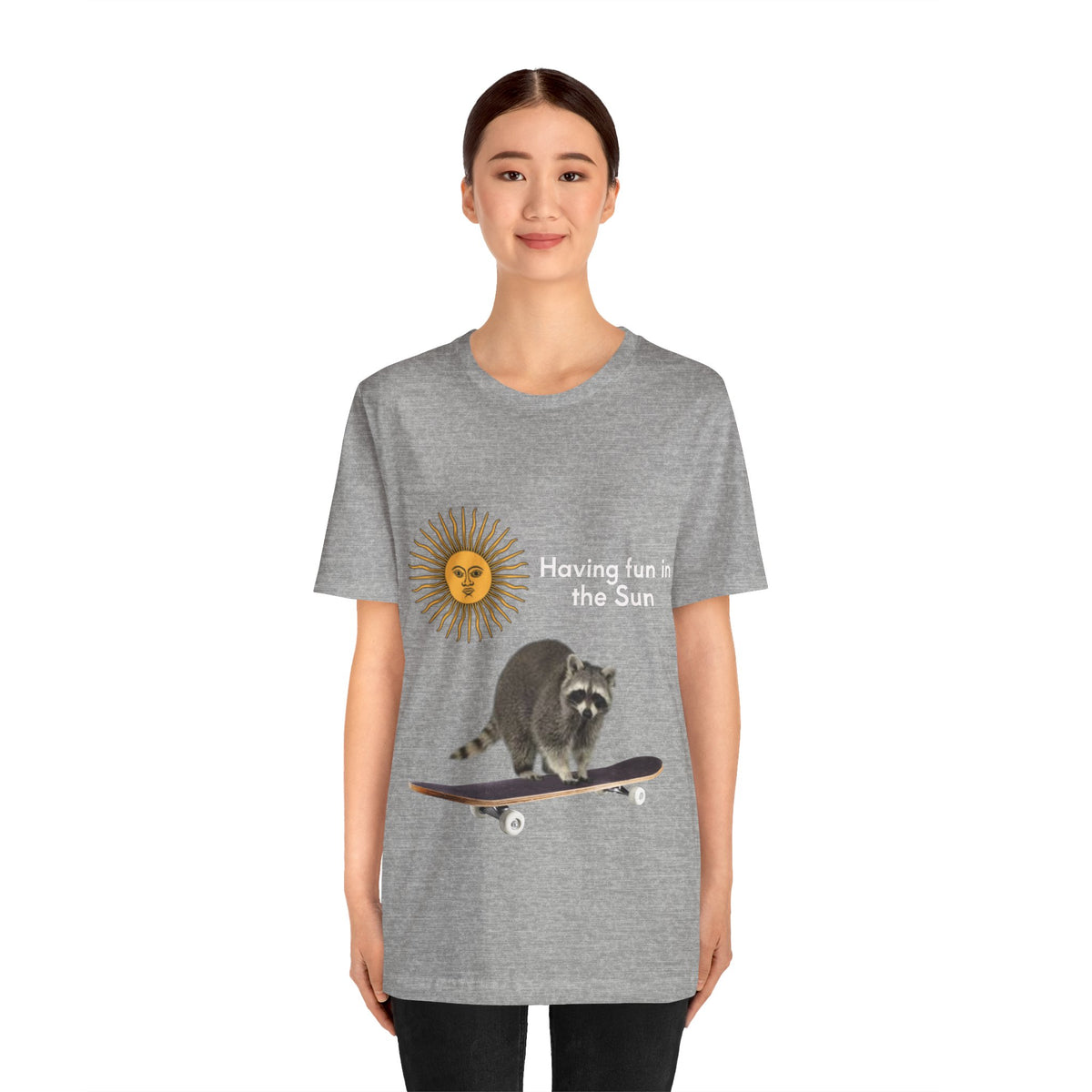 Raccoon Riding Skateboard T-Shirt — Cute Skate & Wildlife Graphic Tee