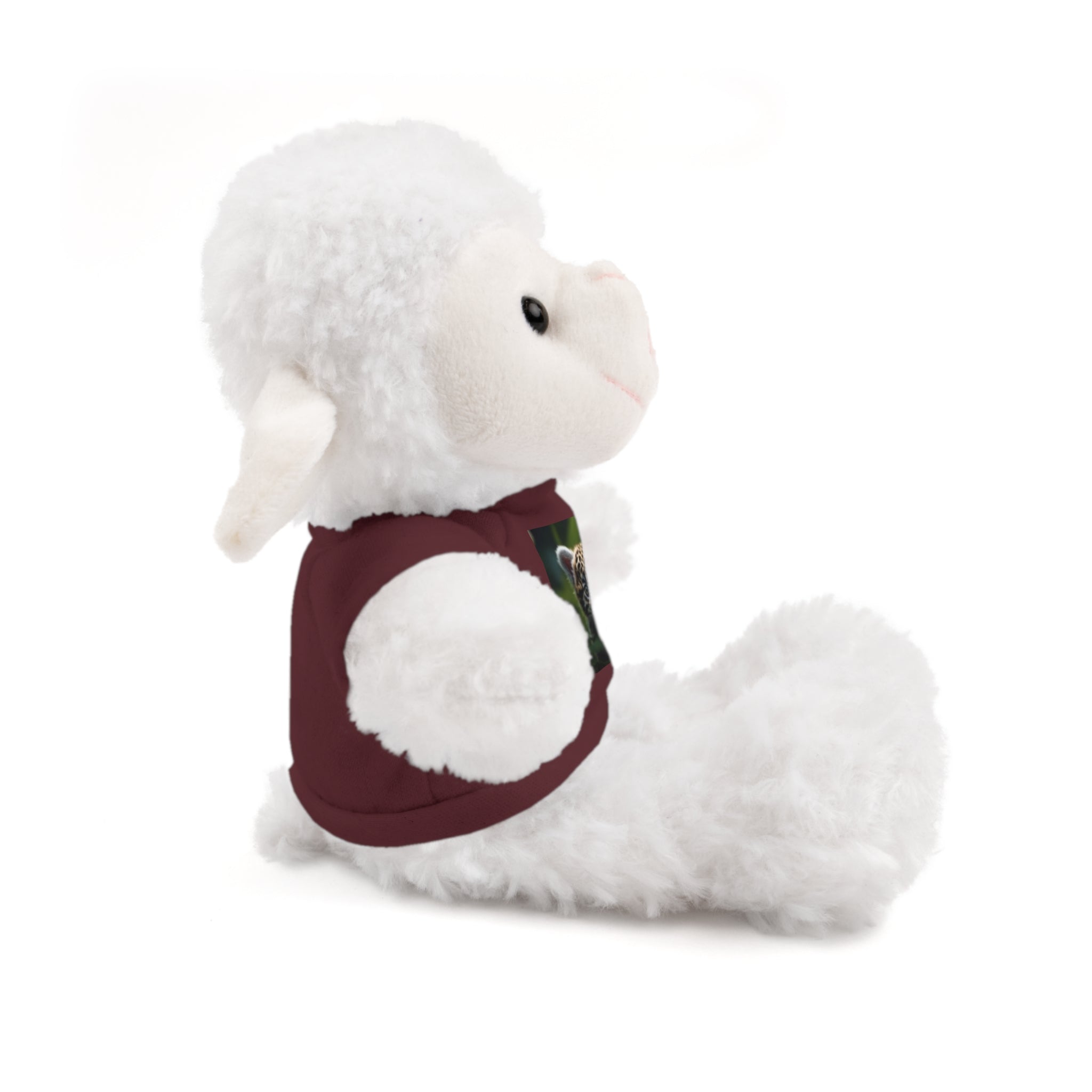 Plush Teddy Bear with Leopard Cub Tee — Cute Animal Gift for Kids & Wildlife Lovers