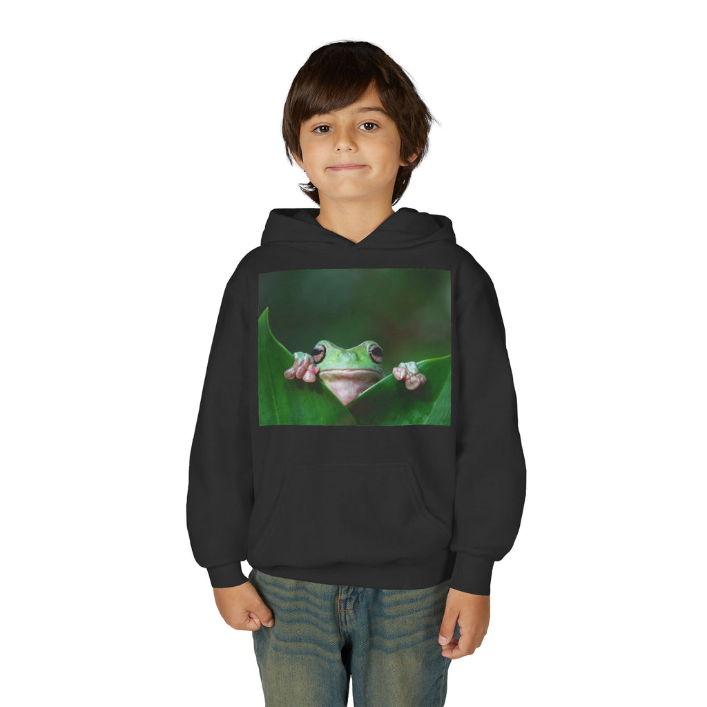 Youth Frog Hoodie – Cute Green Tree Frog Graphic Pullover