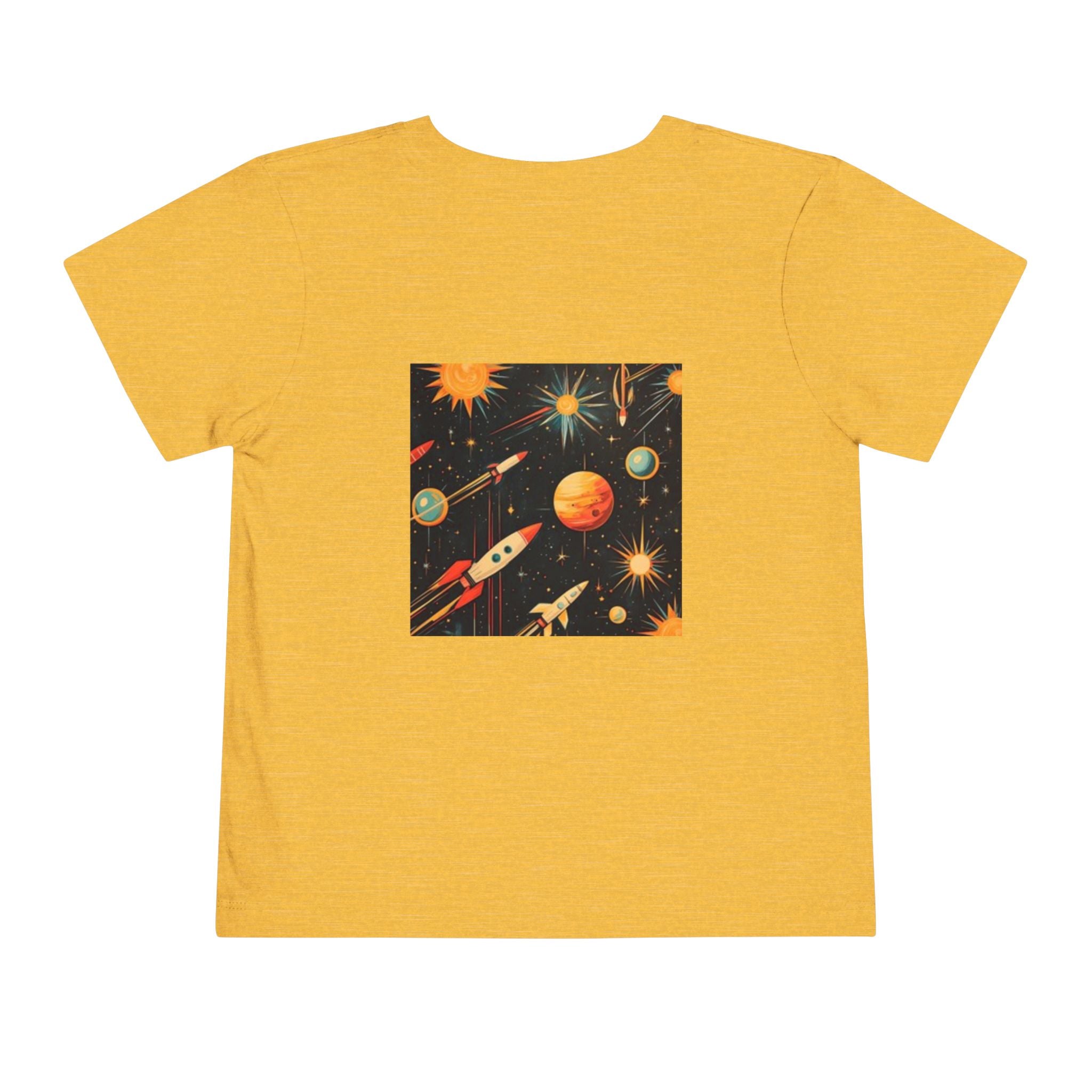 Toddler T-shirt — Adventures Cute Astronaut & Retro Space Rockets Design