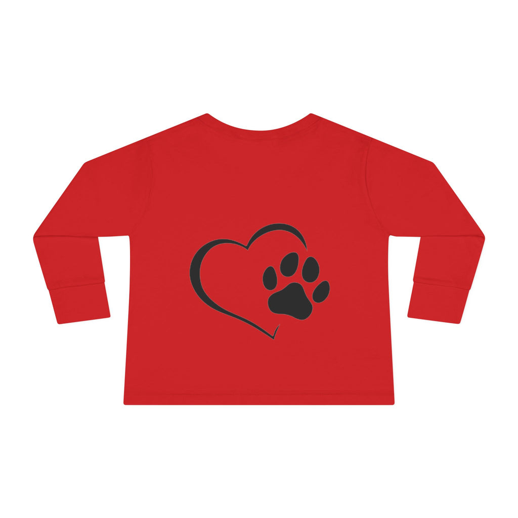 Toddler Long Sleeve Tee — Joyful Running Chow Chow Dog Photo Tee