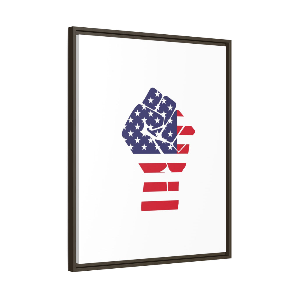 Framed Canvas Print – American Flag Fist Wall Art