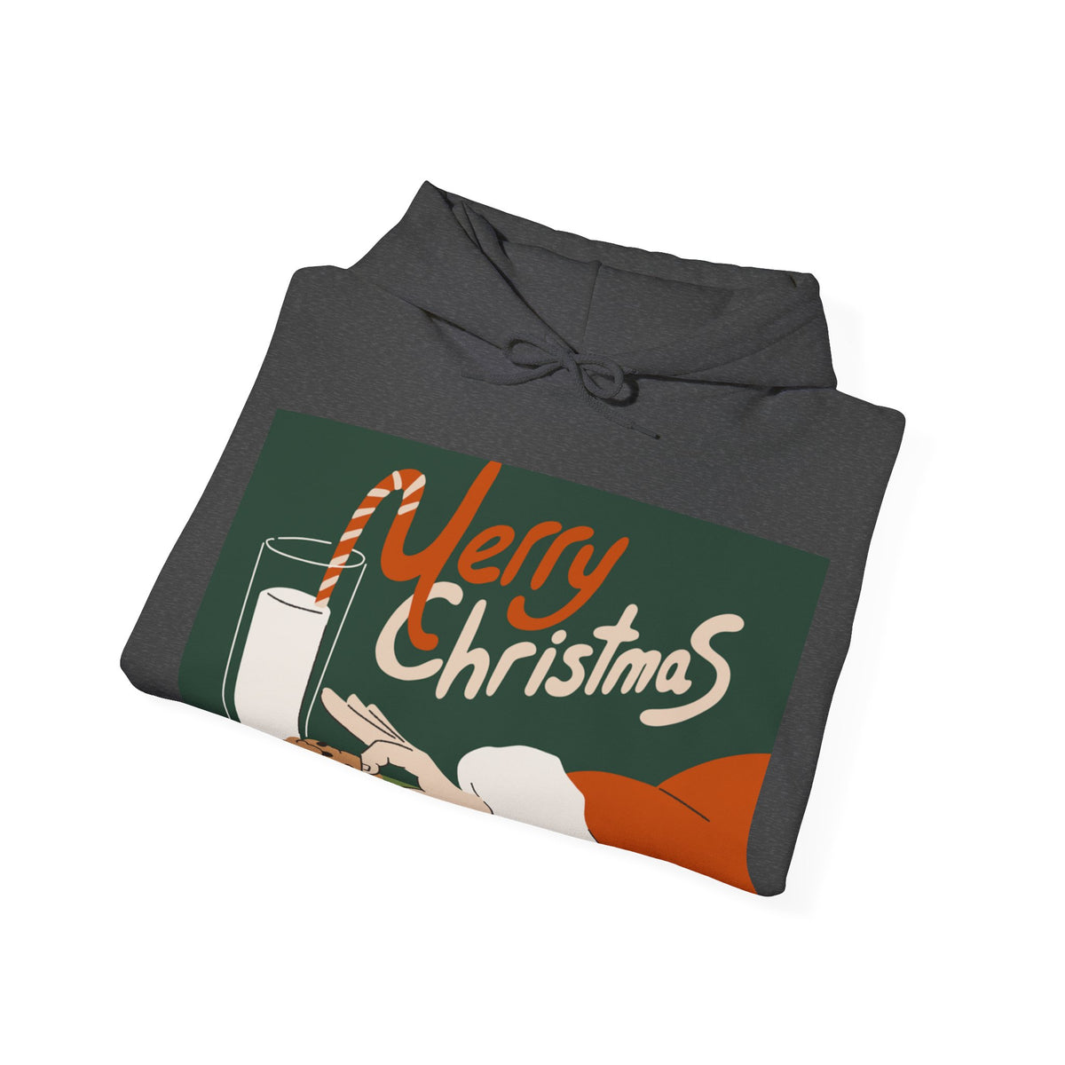 Merry Christmas Cookie & Milk Hoodie — Retro Holiday Sweatshirt