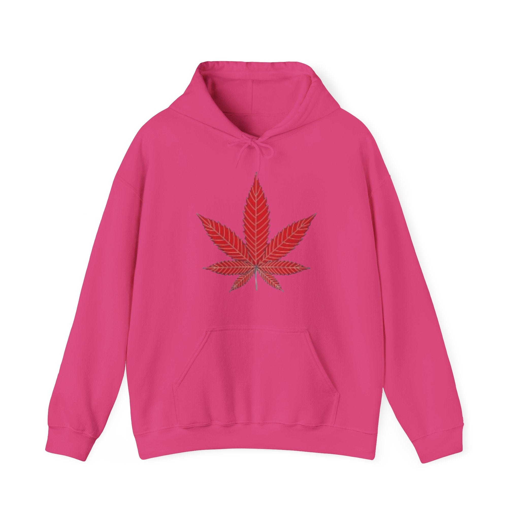 Sweat à capuche feuille de marijuana avec deux hommes en colère — Pull streetwear décontracté