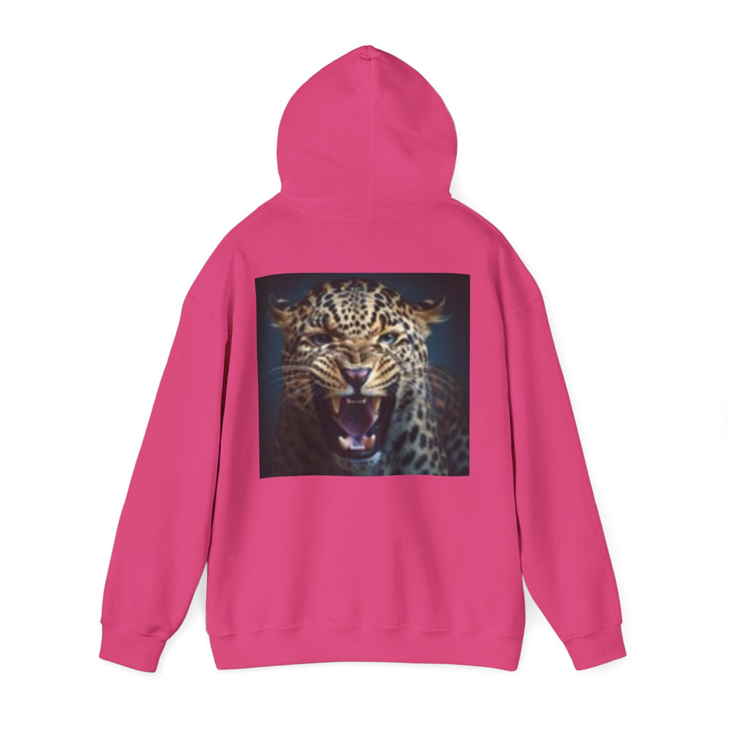 Roaring Leopard Graphic Hoodie — Fierce Wild Cat Print Pullover