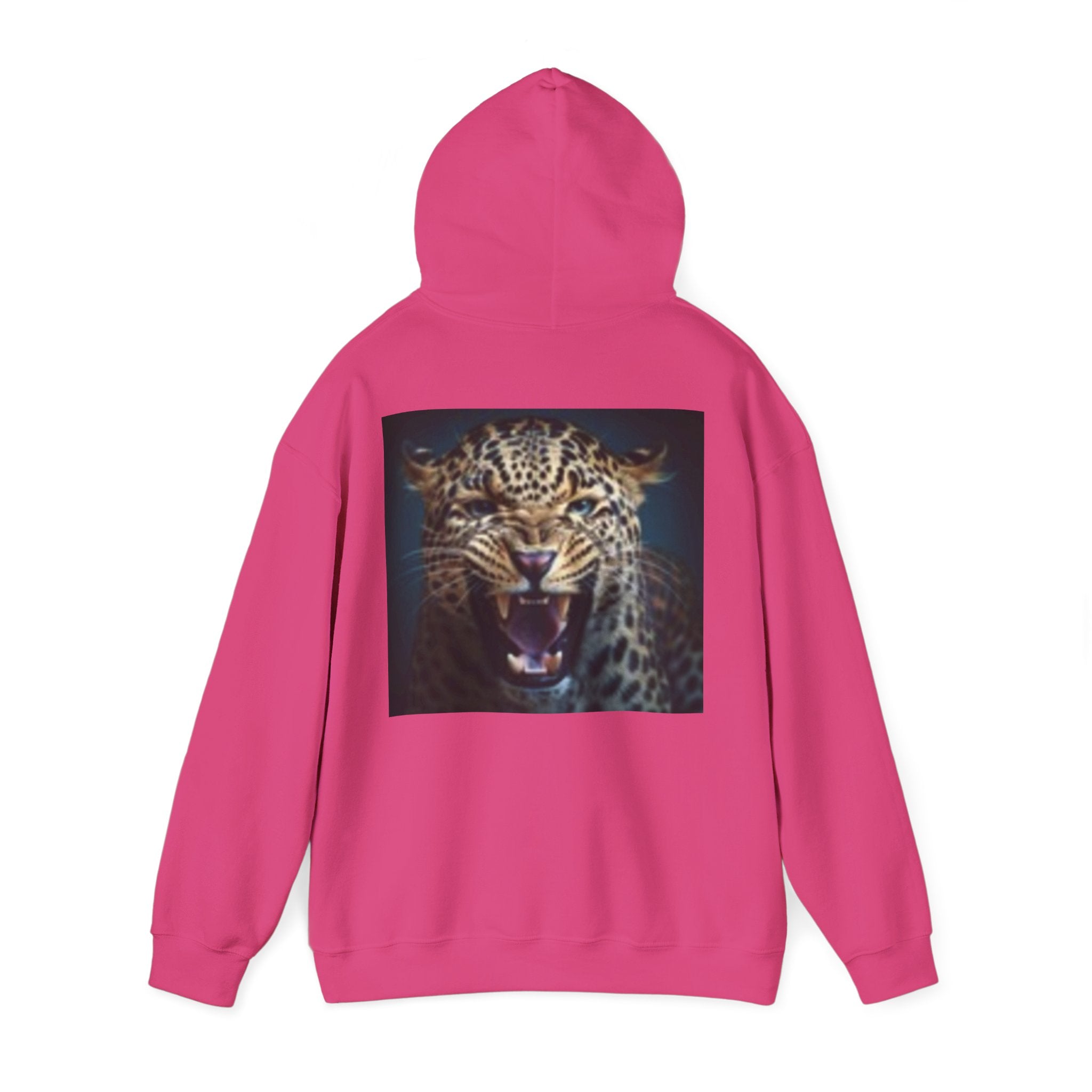 Roaring Leopard Graphic Hoodie — Fierce Wild Cat Print Pullover