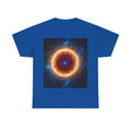 Cosmic Fire Halo Tee — Galaxy Sunburst Graphic T-Shirt