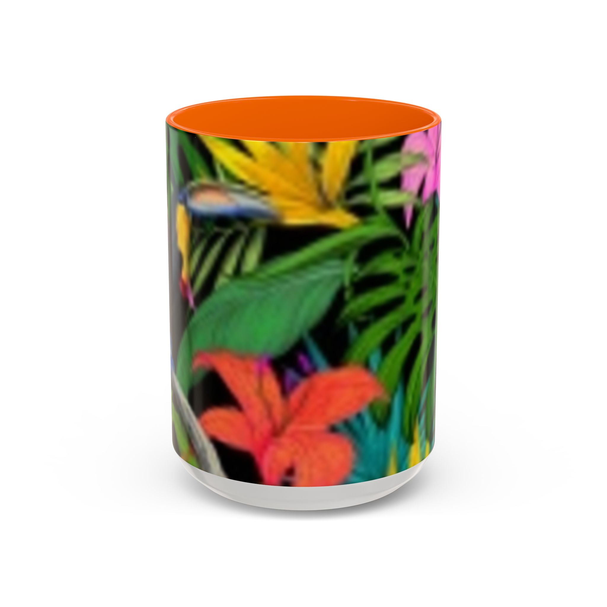 Tasse à café fleurs tropicales — Tasse d'accentuation paradis coloré (325/444 ml)