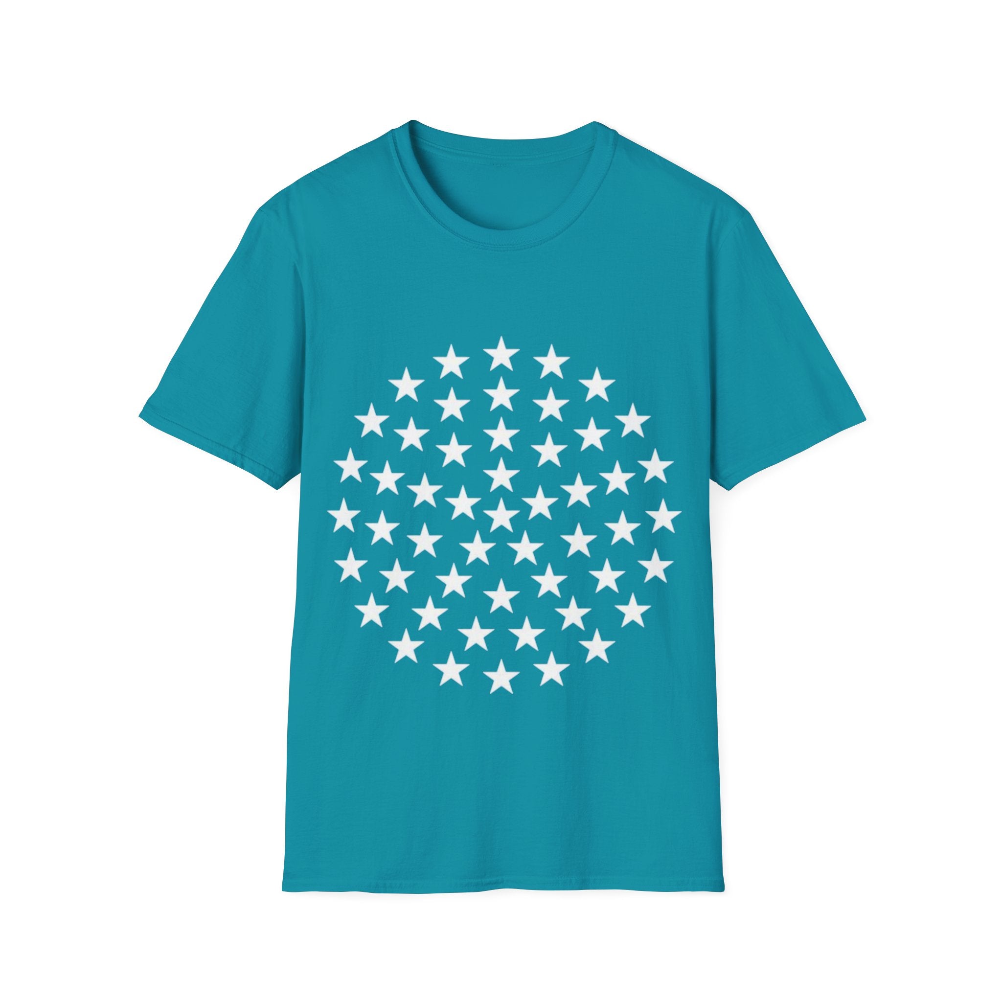 Racing Car Love Racing Patriotic Starburst Pocket T-Shirt – Blue Stars Chest Print