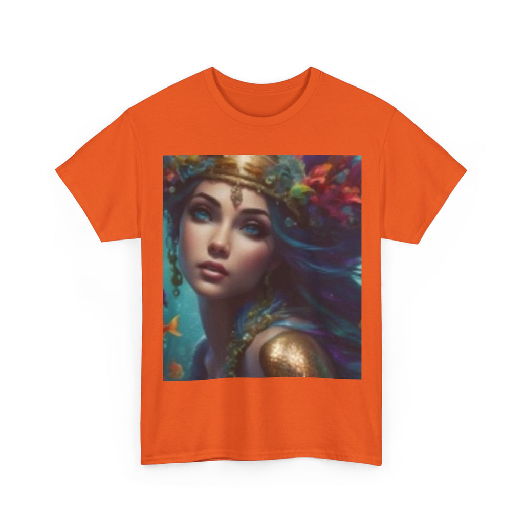 Mythic Sunset Portrait Tee — Artistic Goddess & Vibrant Sunset Graphic T-Shirt