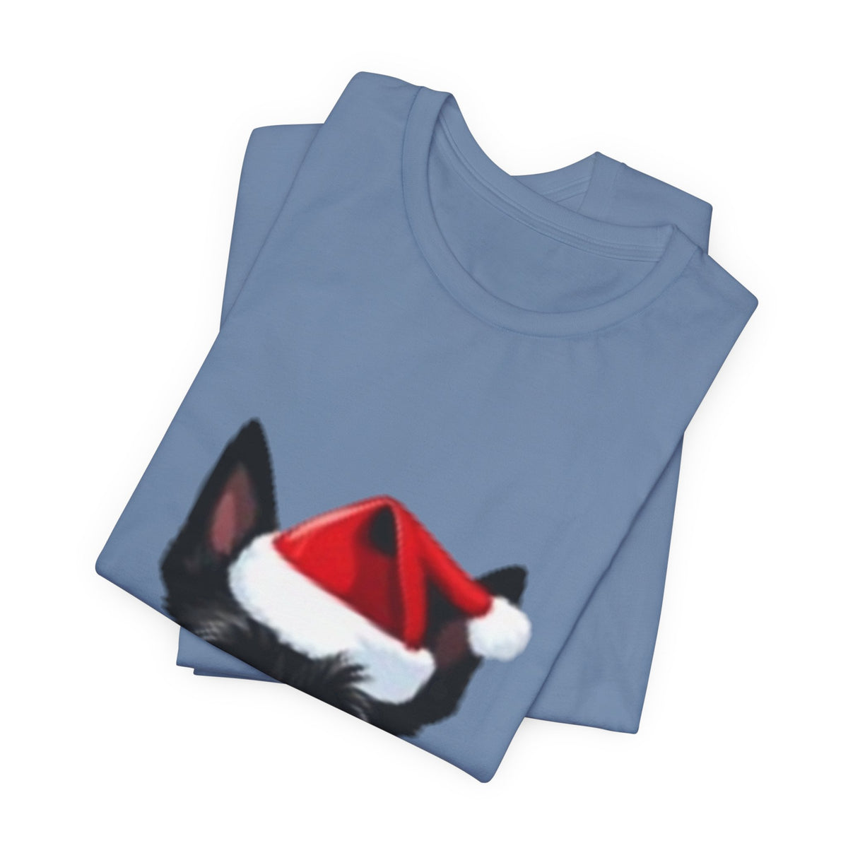 Scottish Terrier Christmas Tee — Cute Scottie Dog Wearing Santa Hat