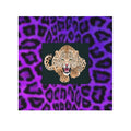 Leopard Face Towel — Purple Leopard Print Decorative Washcloth