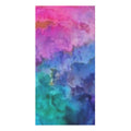 Abstract Rainbow Beach Towel — Vibrant Watercolor Tie-Dye Bath Towel