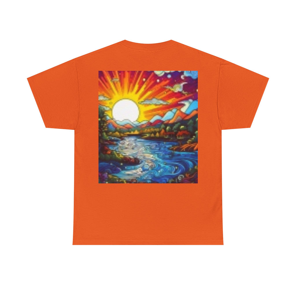Wolf Moon T‑Shirt — Vibrant Sunset Landscape Graphic Tee