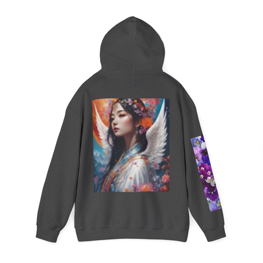 Angel Maiden Hoodie — Ethereal Asian-Inspired Portrait Back Print